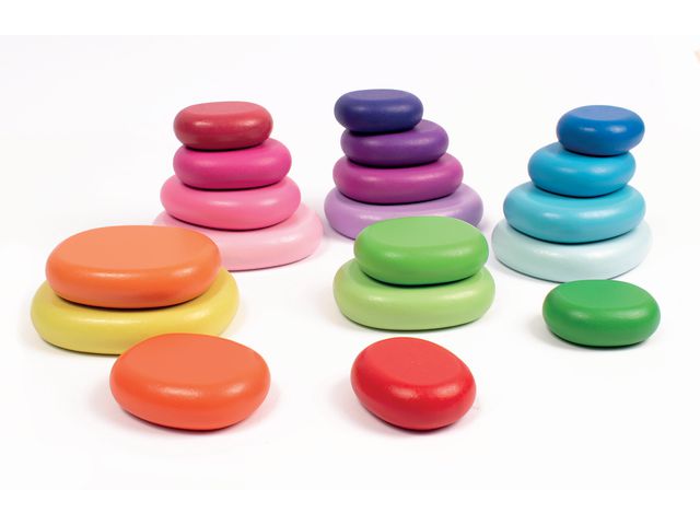 Trästenar rund olika stl o färger 20/fp